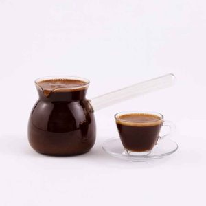 بكرج قهوة زجاج عسلي