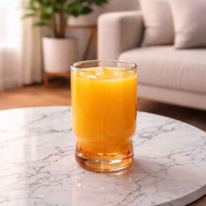 طقم 12 كاسة عصير زجاج بتصميم لطيف سعة 300 مل