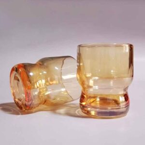 طقم 12 كاسة عصير زجاج بتصميم لطيف سعة 250 مل