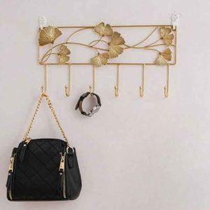 شماعة حائط أنيقة بشكل ورقة الخبيزة