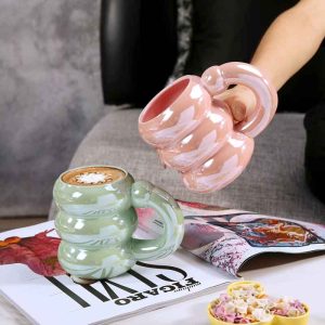 كوب سيراميك بتصميم فقاعات عصري – 400 مل