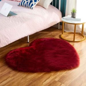 سجادة قلب ناعمة فاخرة لتزيين الغرف – مقاس 80×90 سم