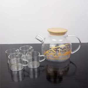 طقم شاي أنيق 7 قطع بنقوش رمضانية