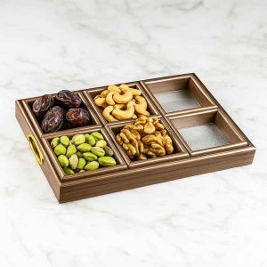 طقم مضايف خشب مع أرضية أكريليك – 7 قطع