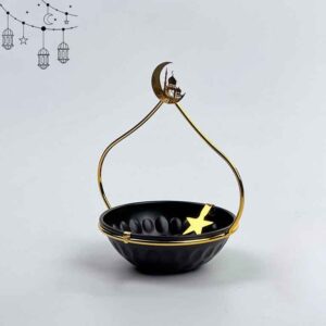 تمرية ستانلس ستيل مع حامل معدني لتقديم التمر