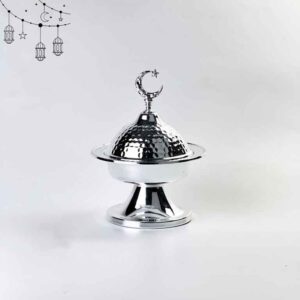 تمرية رمضان ستانلس ستيل بغطاء قبة مزينة بهلال ونجمة